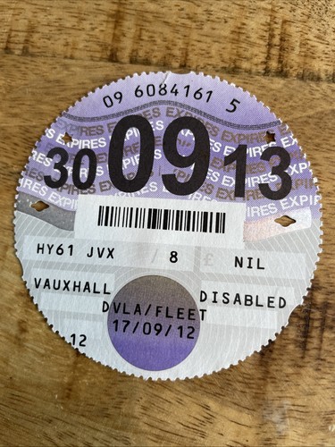 Old tax disc september 2013 - old,