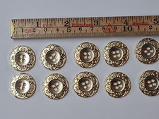 Vintage Gold Metal Button