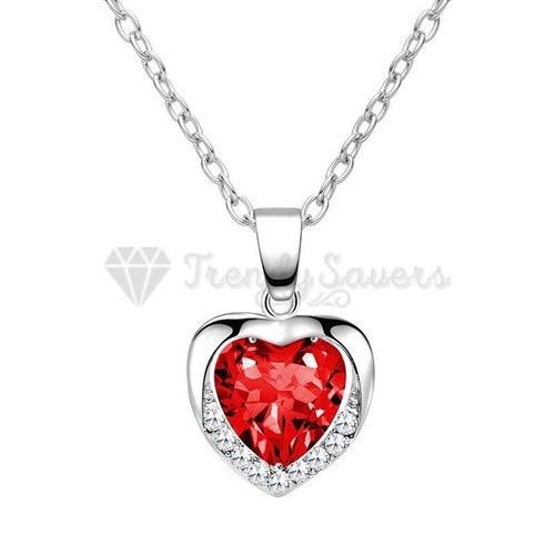Red women girls 925 sterling - red,