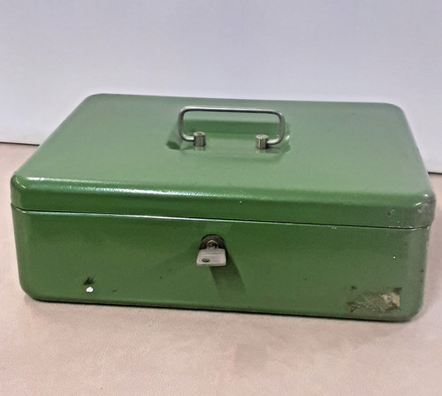 Large metal cash - metal, tin