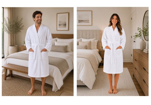 100 cotton waffle bath - 100%, robe