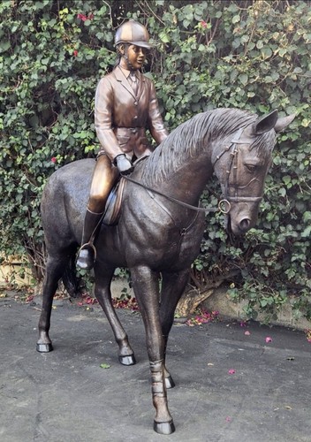 Bronze horse and rider - bronze,