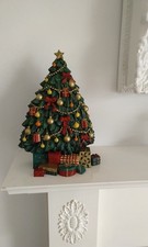 Marks & Spencer Hand Painted Christmas Tree Figurine Ornament Vintage Display