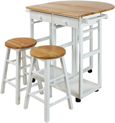 White wooden kitchen breakfast - white,
