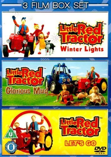 Little red tractor winter - tractor:,