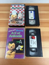 2 x Sooty VHS Video Tapes Learn With A-Z Of Animals + Sooty's Restaurant Vintage