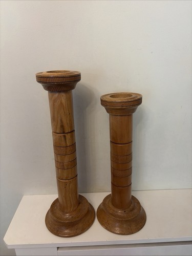 Vintage pair turned - vintage, wooden