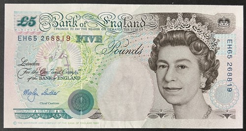 1999 five pounds - 1999, banknote
