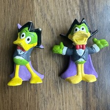 Vintage Count Duckula PVC Toy Figure x 2 1988 Cosgrove Hall 8cm Rare David Jason