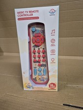 Baby Toddler TV Remote Toy Musical Color Recognition Button Pretend Playset Game
