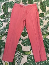 Men’s Peter Millar Blue Golf Trousers Size Waist 34 W34 / Leg 30 30L Pima Cotton