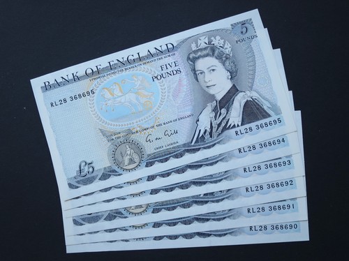 Five pound notes bank - notes,