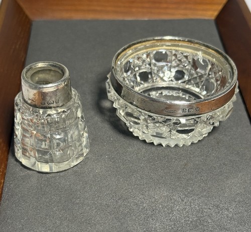 Antique glass pots with - antique,