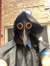 Halloween Costume Plague Doctor Mask Shawl Cosplay Props Long Nose Beak Adult