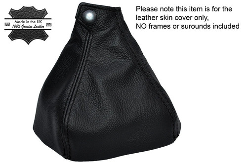 Black stitching manual leather - black,