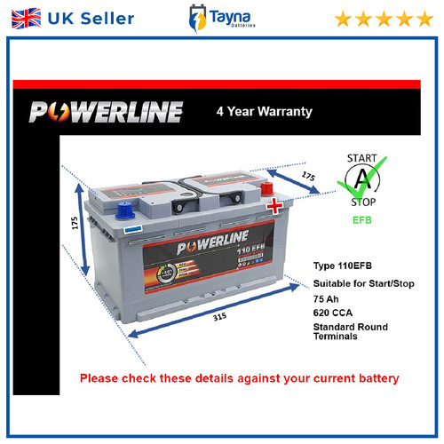 Efb car battery fits volvo - efb,