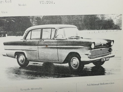 Vauxhall victor 1959 police - victor,
