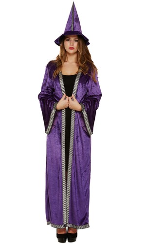 Purple sorceress witch cloak - purple,