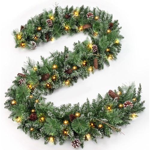 12ft pre lit christmas - lit,