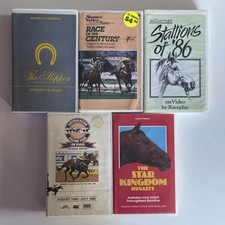 5x Horse Racing Video VHS RACEPLAY 1980s Sorena Big Box Clamshell Sport