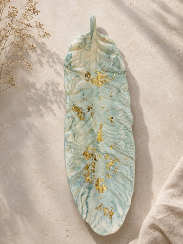 Feather ornament jesmonite - feather, ornament,