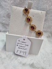 9ct Yellow Gold And Garnet