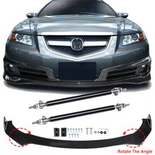 Car Front Bumper Lip Splitter Spoiler + Strut Rods for 02-04 ACURA RSX DC5 Mugen