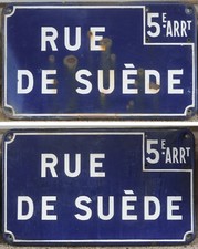 Big old French enamel street