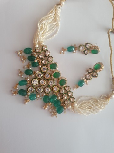 Indian jewellery set - , kundan