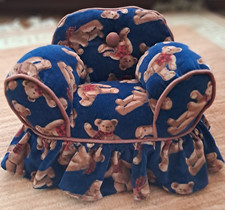 Vintage Heartfelt Collectibles Teddy Bear Plush Chair Blue Manufactured 1999