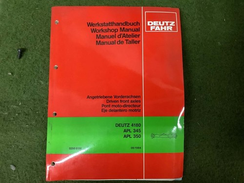 Deutz fahr workshop manual - deutz,