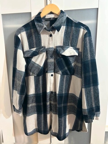Ladies navy cream check - navy,