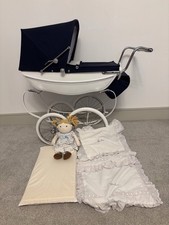 Silver Cross Navy And White Oberon Dolls Pram