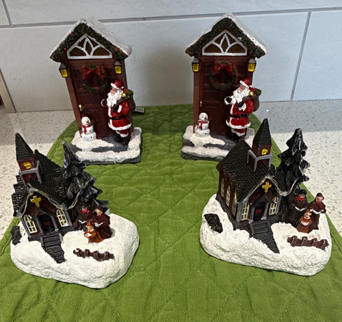Christmas village painted - village,