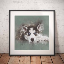 Husky Print | Wall Art | Pet |
