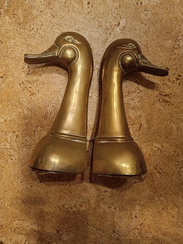 Vintage brass duck - brass, goose