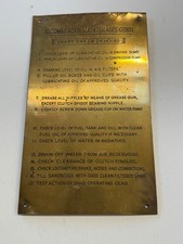 OLD BRASS INSTRUCTION PLATE FROM A CIC No 23 0-6-0 SHUNTING LOCOMOTIVE