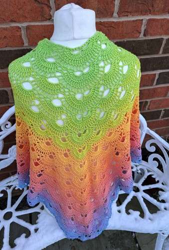 Hand crochet lady poncho - crochet,