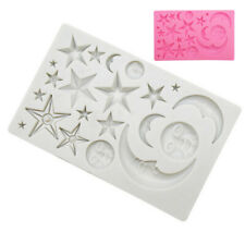Vintage Star Moon Silicone Fondant Mold Chocolate Mould Cake Border Topper Decor