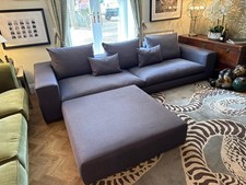 Camerich Casa large deep  ottoman footstool charcoal grey  rrp £1040