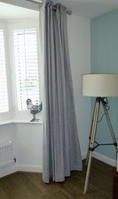 Eyelet Curtains by Dunelm  90" Wide x 90" Drop - Excellent Condition + Holdbacks