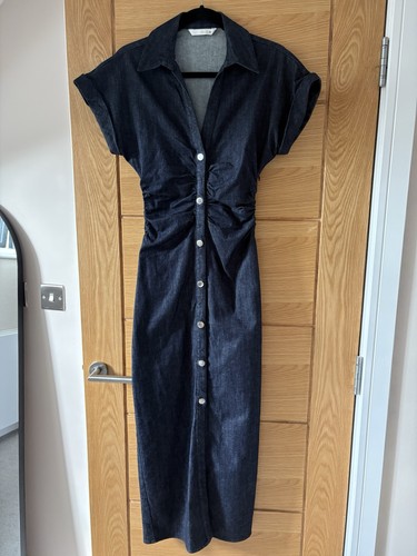Zara women midi denim dress - zara,