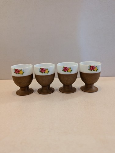 Vintage egg cups faux - egg, x