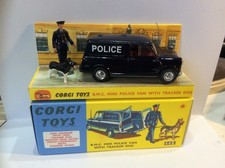 Corgi Toy 448 Austin Mini Police Van With Policeman And Dog With Box