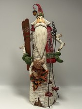 Birch Bark Design Skiing Santa
