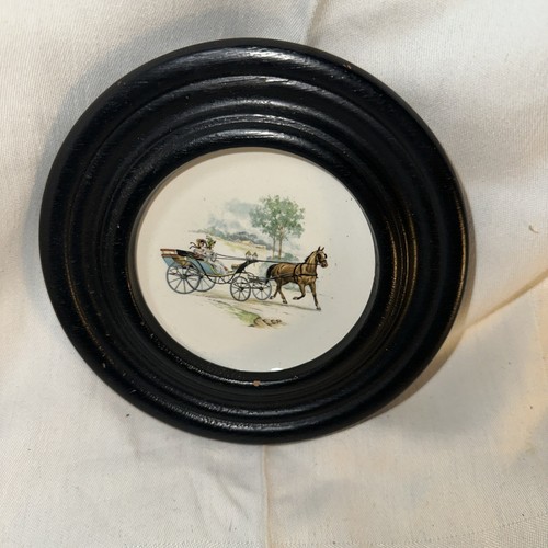Vintage framed ceramic wall - vintage,