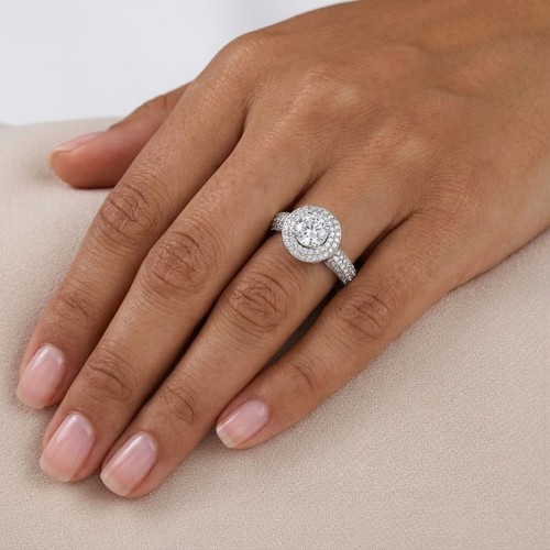 14k gold side stone engagement - side,