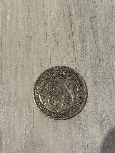 1924 king george silver half - king,