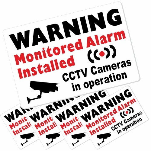 Stickers monitored alarm - x,