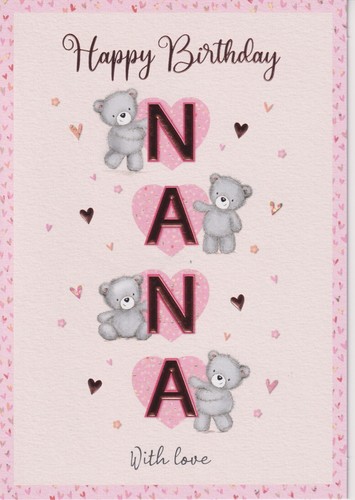 Nana birthday greeting card - nana,